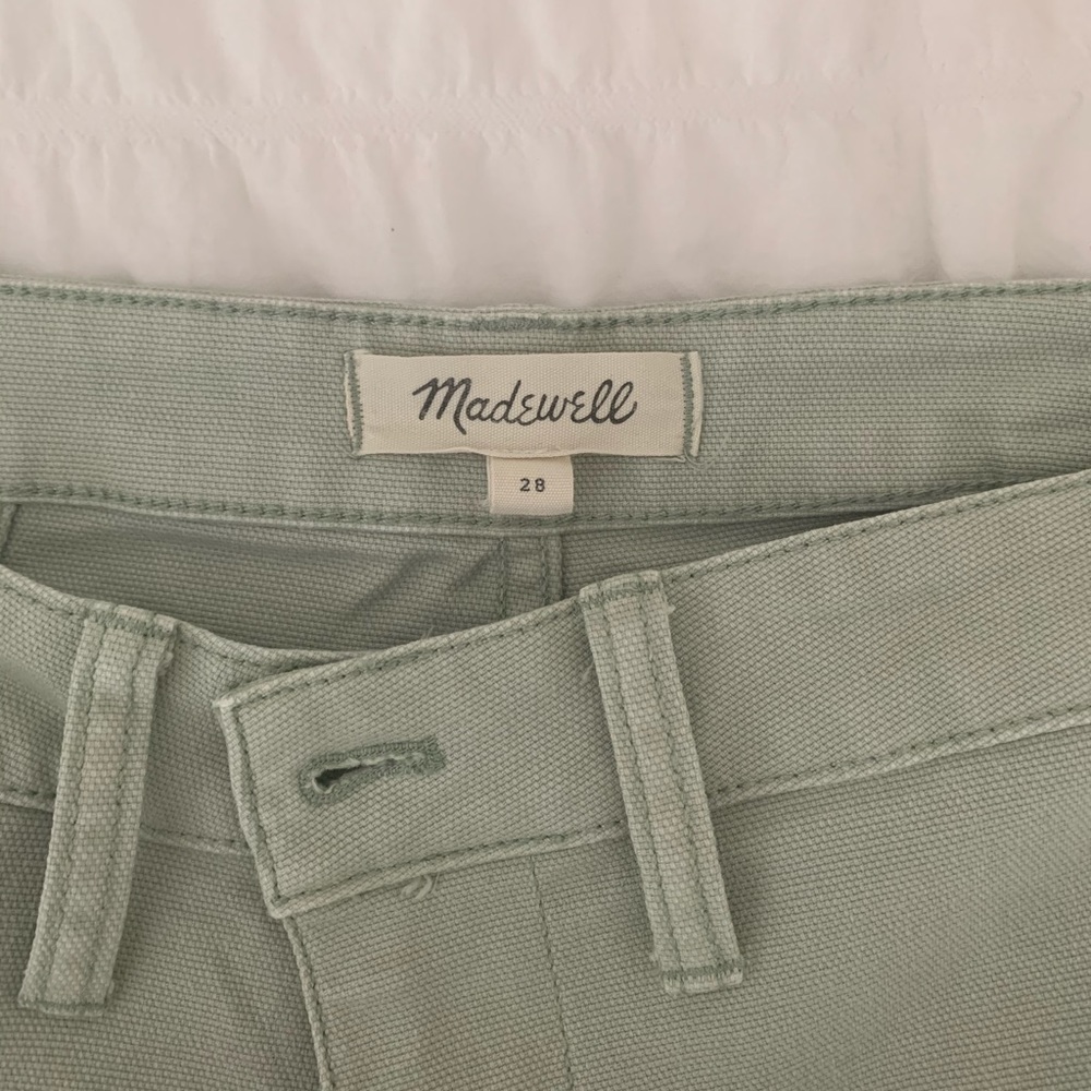 Madewell Emmet Wide-Leg Crop Pants in Blue Horizon